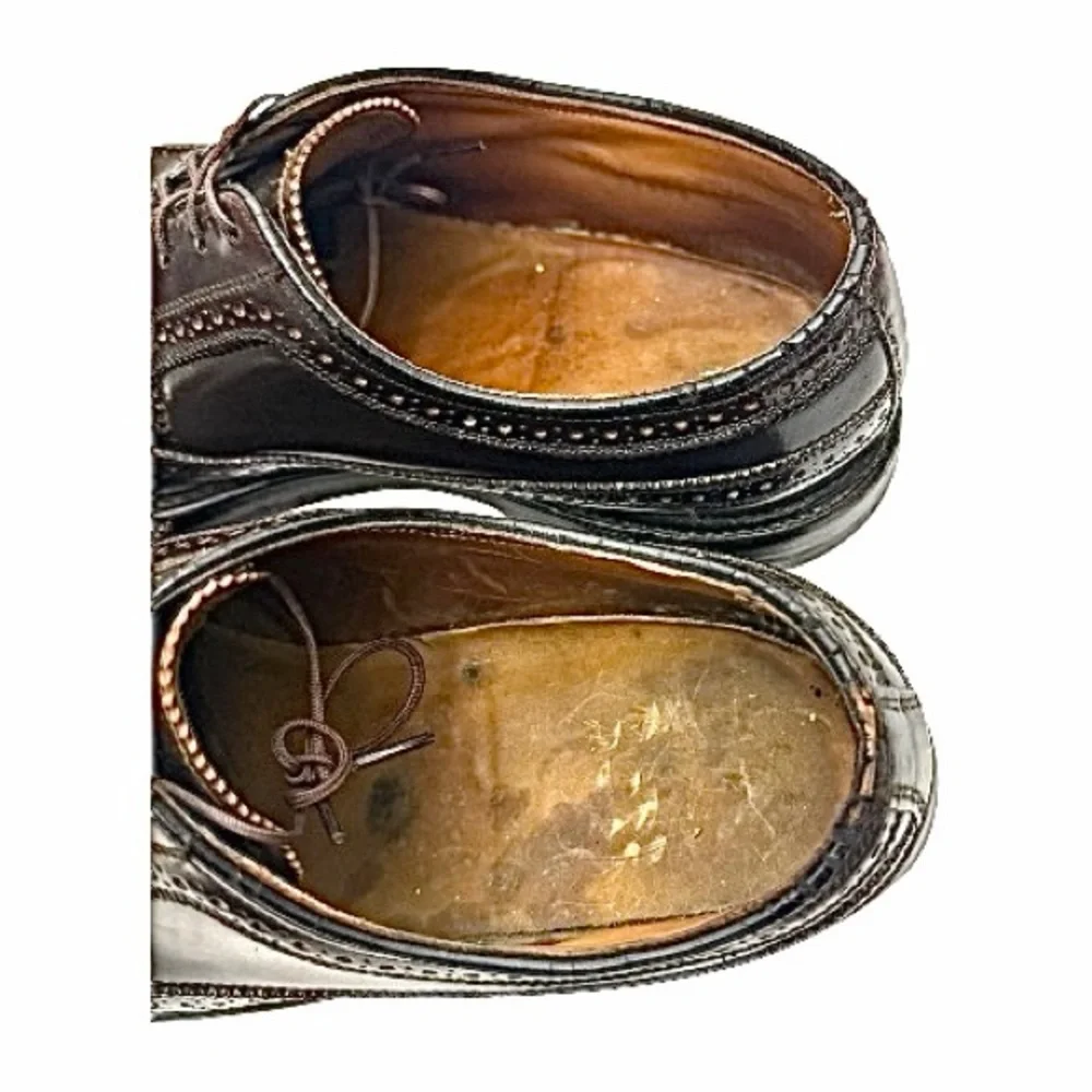 Florsheim Imperial 93605 Shell Cordovan Longwing Brogues Wingtip 7.5D Vtg 60s